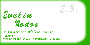 evelin modos business card