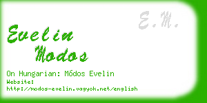 evelin modos business card